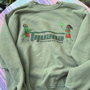 Tijuana Pickleball Club-Upcycled Vintage Crewneck-Medium